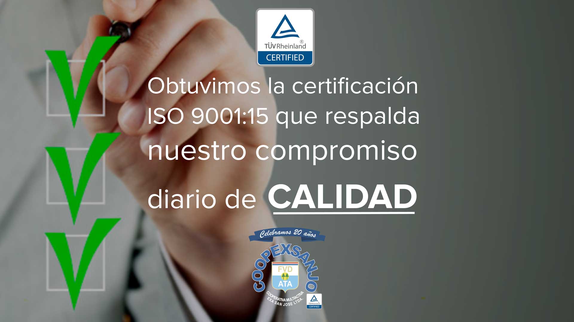 Obtuvimos certificación ISO 9001:15